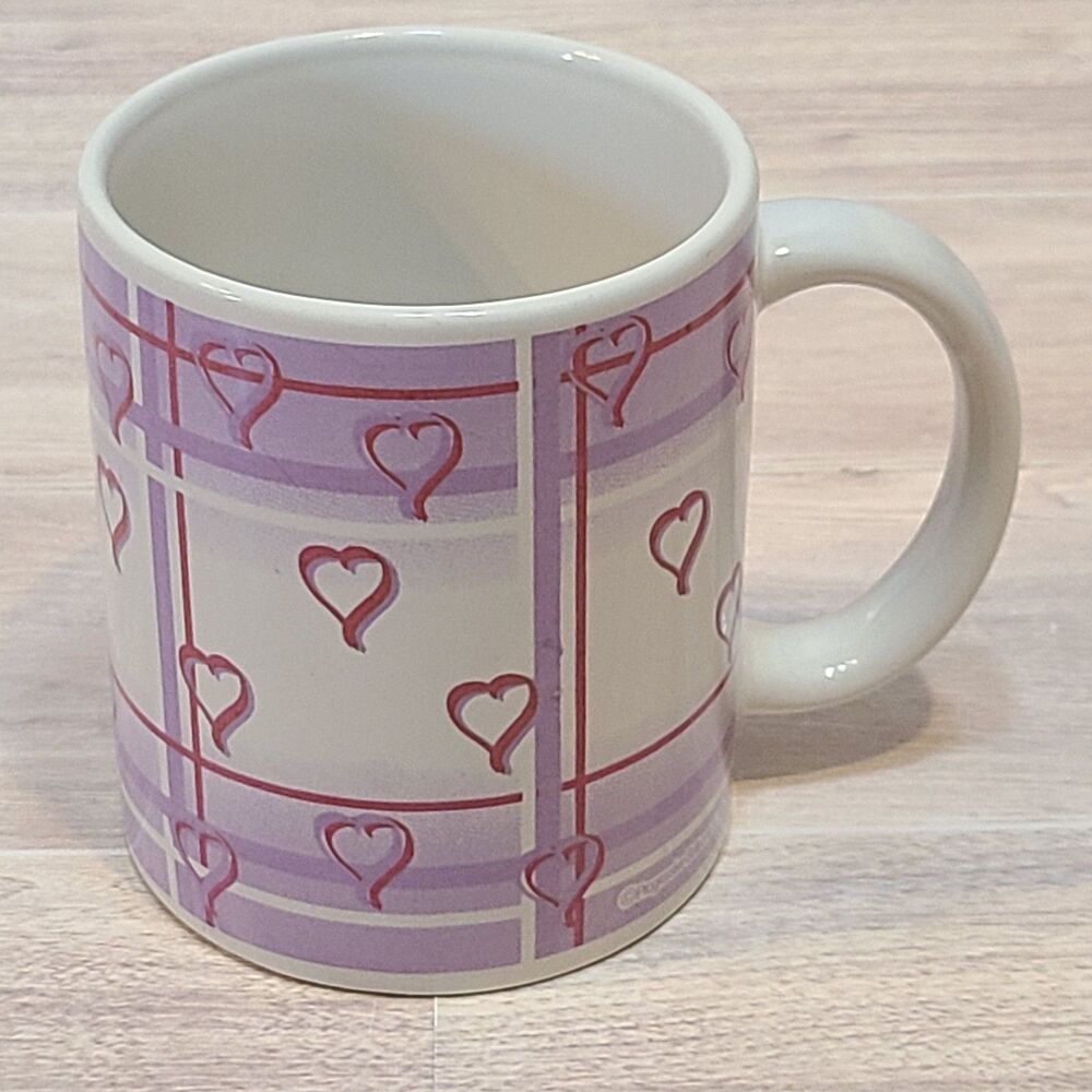 Heart Coffee Mug Ceramic Tea Cup Red White Love Valentines Day Gift Kitchenware